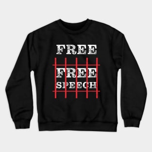 Free – Free Speech Jail Bars: First Amendment Conservative Crewneck Sweatshirt